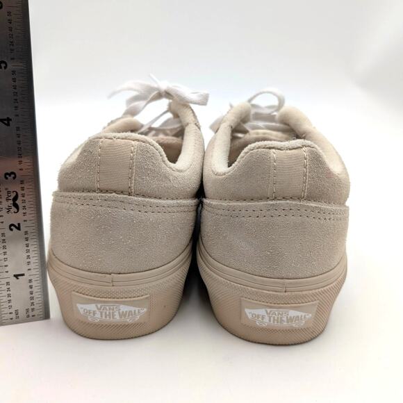 Vans Seldan Platform Sneaker Shoes Round Toe Women's Beige Suede Size US8 EU38.5 - Picture 5 of 13